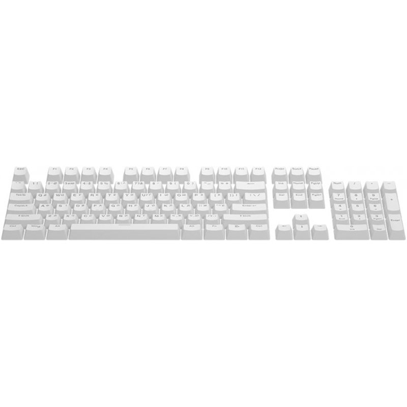 Набір кейкапів Hator First Ukrainian PBT keycaps UKR/ENG/rU White (HTS-136) Тип аксесуари для клавіатур