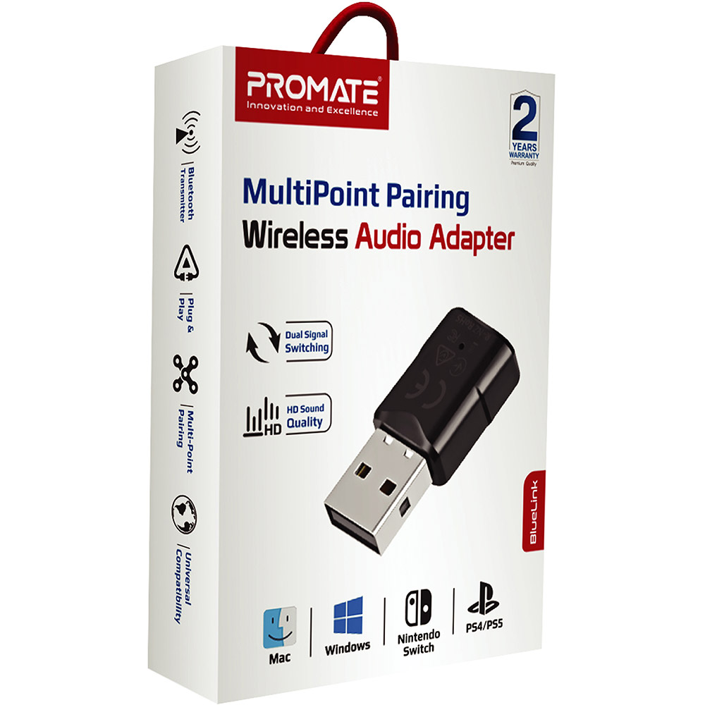 Bluetooth-адаптер PROMATE BlueLink Black (bluelink.black) Тип Bluetooth-адаптеры