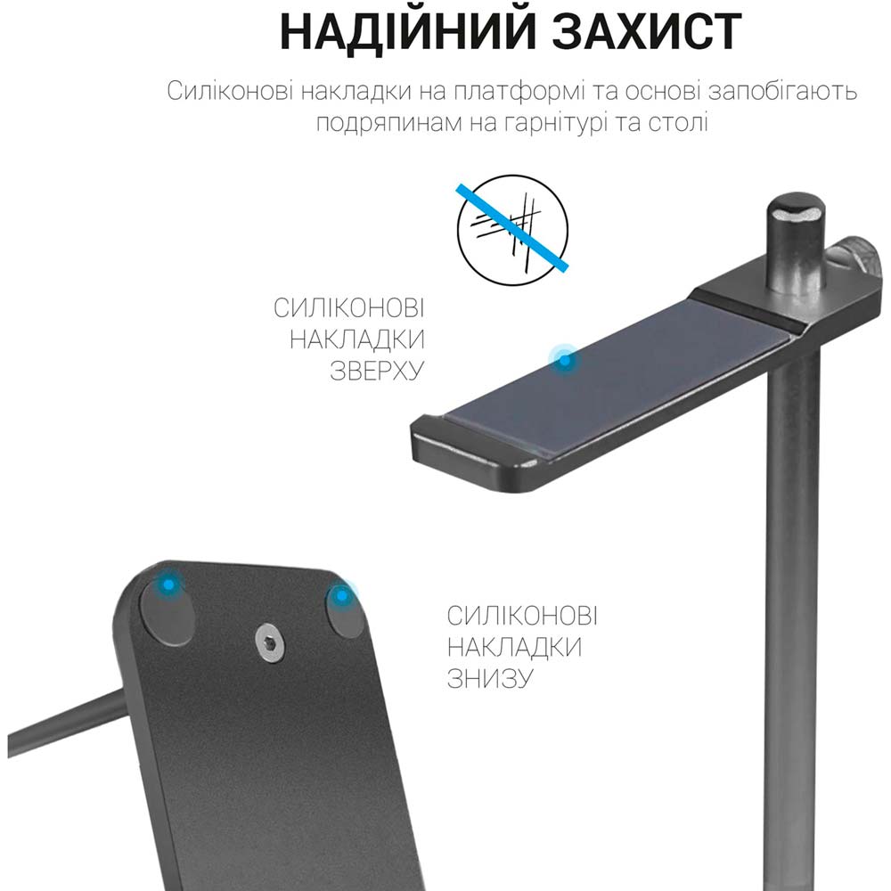 Замовити Підставка для навушників OfficePro Aluminium alloys Grey (LS350G)