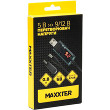 Преобразователь напряжения MAXXTER USB-AM - 5.5/3.5 мм 9/12V (UB-DC9/12-0.8M)