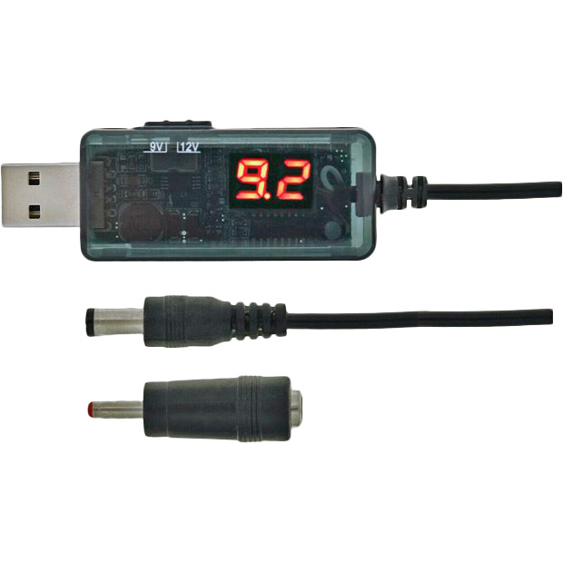 Преобразователь напряжения MAXXTER USB-AM - 5.5/3.5 мм 9/12V (UB-DC9/12-0.8M)