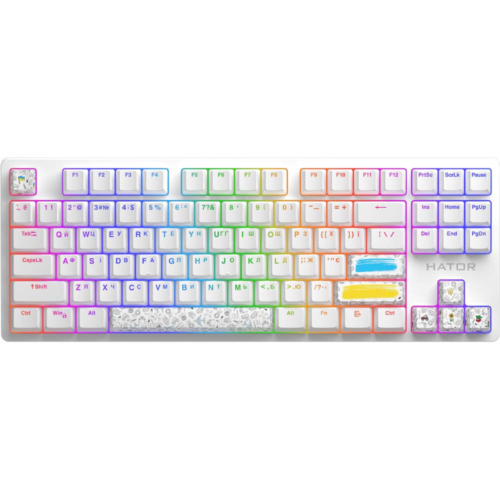 Набор кейкапов HATOR Authentic Edition White PBT keycaps (HTS-700) Тип аксессуары для клавиатур