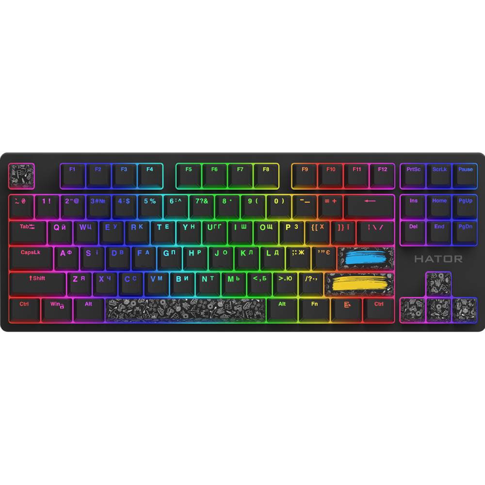 Набор кейкапов HATOR Authentic Edition Black PBT keycaps (HTS-701) Основные характеристики 8 шт.