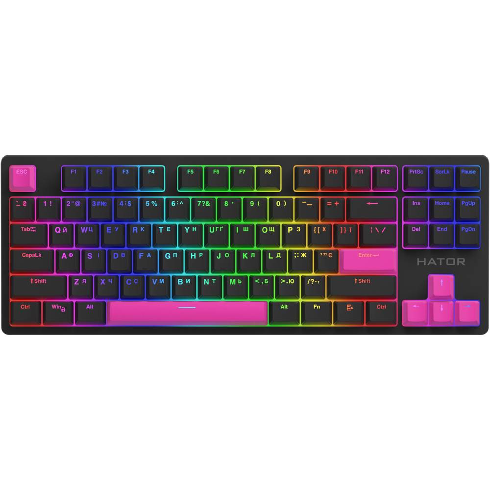 Набір кейкапів HATOR Knockout Pink PBT keycaps (HTS-711) Тип аксесуари для клавіатур