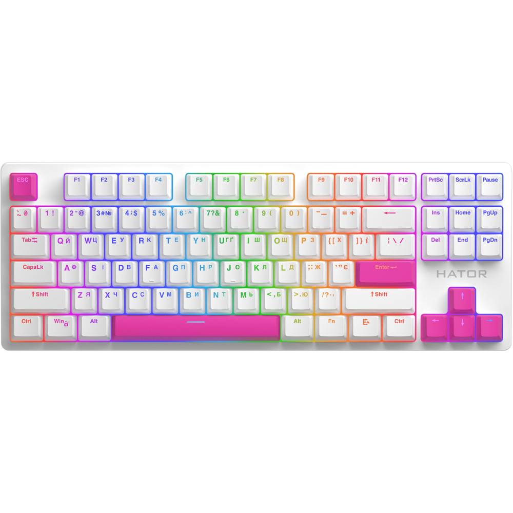 Набір кейкапів HATOR Knockout Pink PBT keycaps (HTS-711) Основні характеристики 8 шт.
