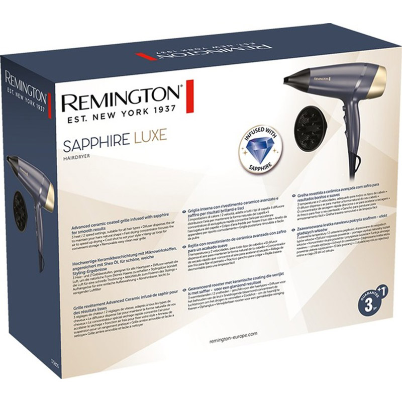 В интернет магазине Фен REMINGTON D5805 Sapphire Luxe Hairdryer