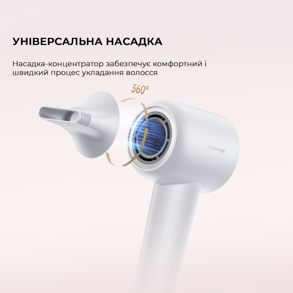 Фен DREAME Hair Dryer Gleam Grey (AHD12A-GR) Изображение Фен DREAME Hair Dryer Gleam Grey (AHD12A-GR)