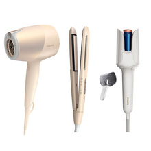 Компллект PHILIPS Фен BHD829/00 + Выпрямитель BHS838/00 + Автоматическая плойка WavePro Styler 9000 BHB968/00