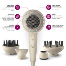 Компллект PHILIPS Фен BHD829/00 + Выпрямитель BHS838/00 + Автоматическая плойка WavePro Styler 9000 BHB968/00