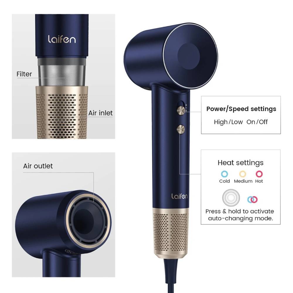 В интернет магазине Фен LAIFEN Swift Premium Platinum Blue (LF03-PBG-EU)