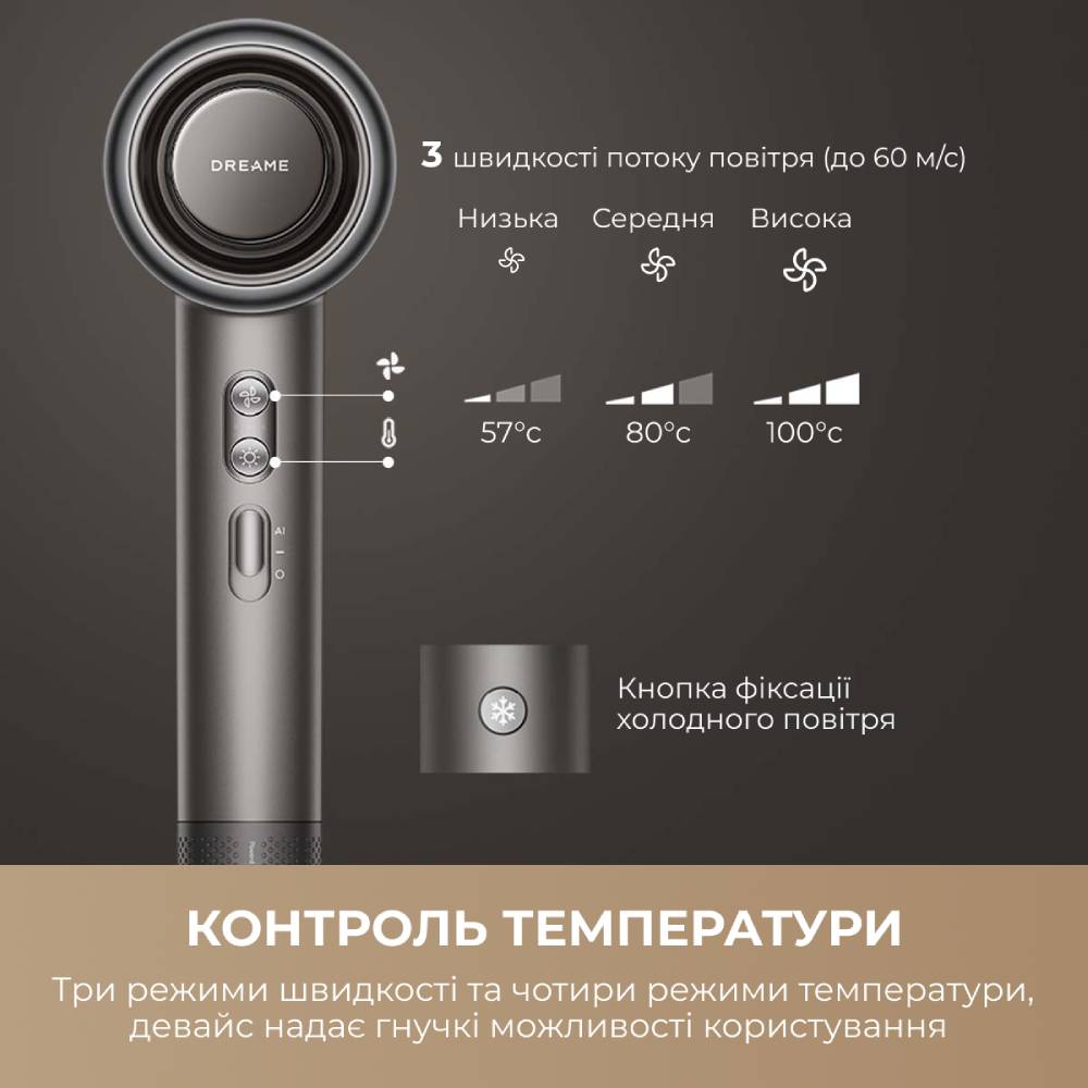 Фото 1 Фен Dreame Gusto Space Grey (AHG40A-SG)