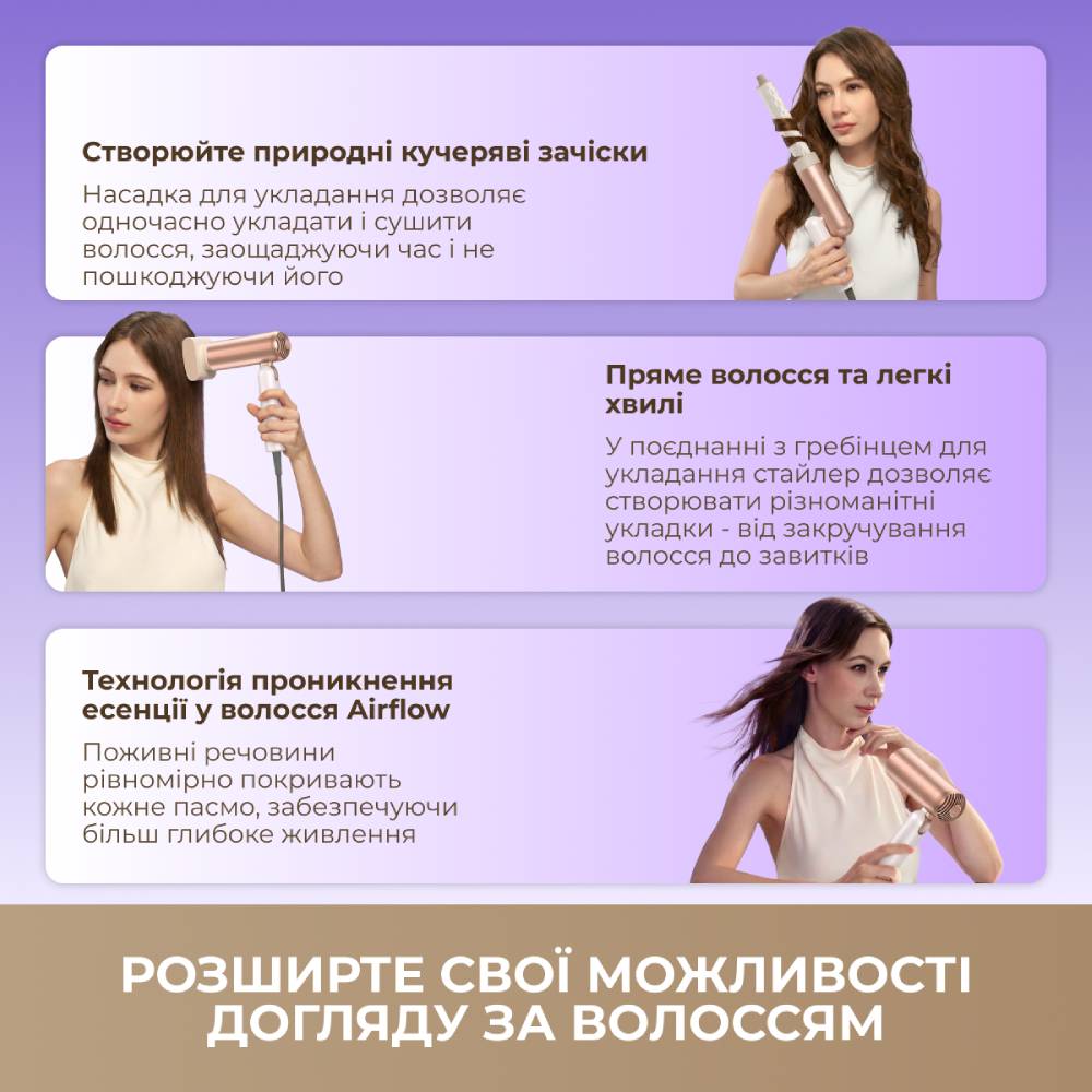 Зображення Фен-стайлер DREAME Pocket Ultra AHD52 Rosy White (AHD52-RWH)