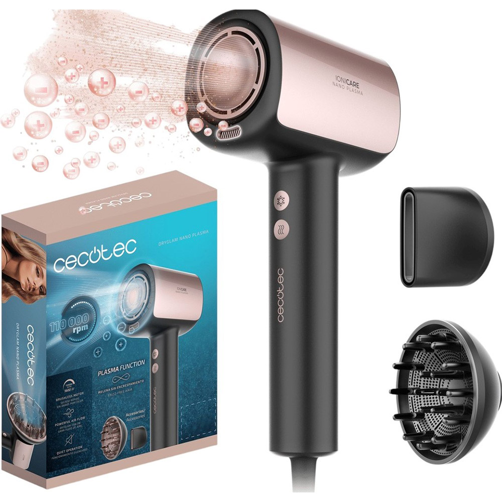 В интернет магазине Фен CECOTEC DryGlam Nano Plasma Black (A01_EU01_100150)