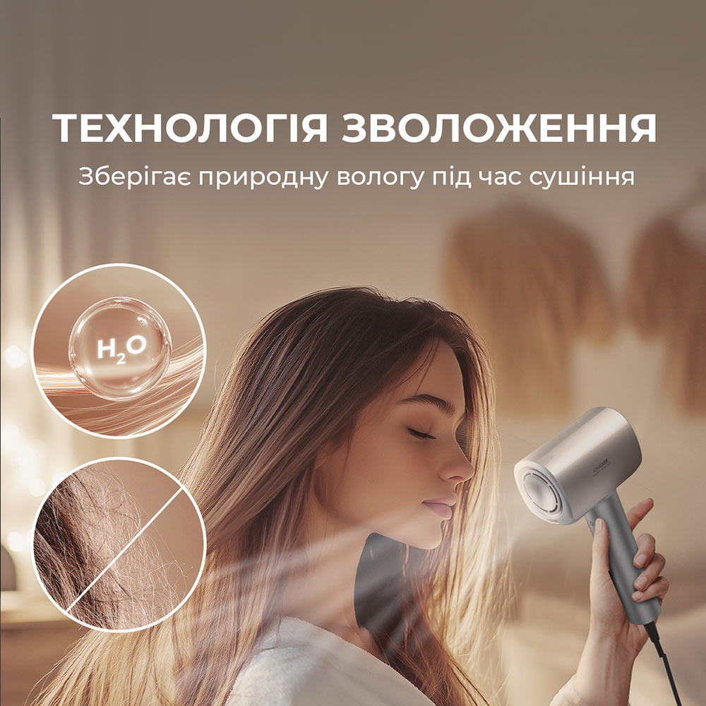 Изображение Фен CECOTEC DryGlam Nano Plasma Black (A01_EU01_100150)