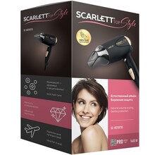 Фен SCARLETT SC-HD70IT10 черный с золотом