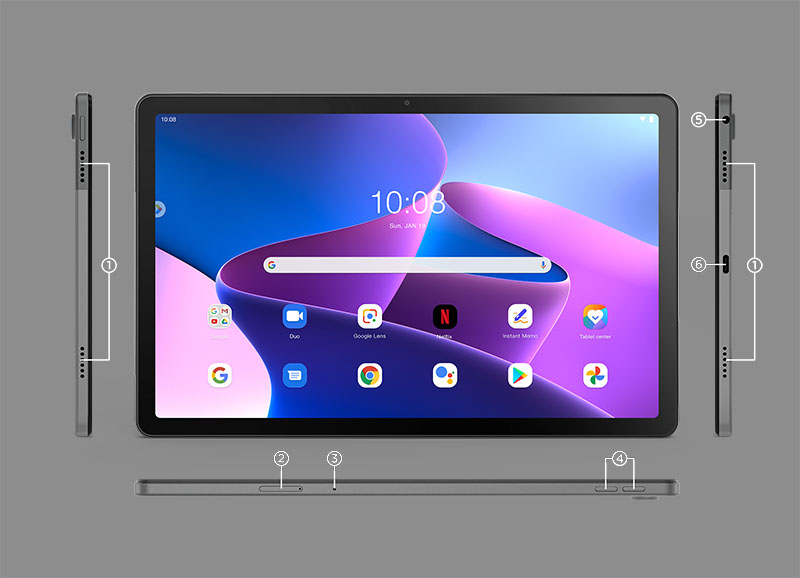 Планшет LENOVO Tab M10 Plus (3rd Gen) 4/128 LTE Storm Grey (ZAAN0015UA ...