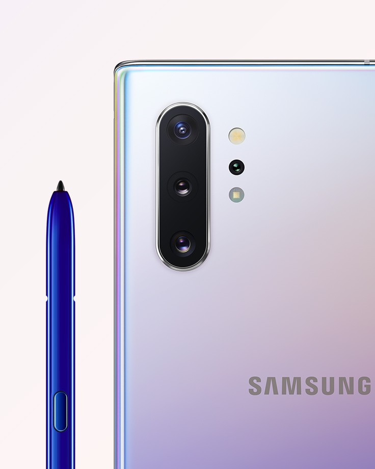 Samsung galaxy note 10 plus silver top